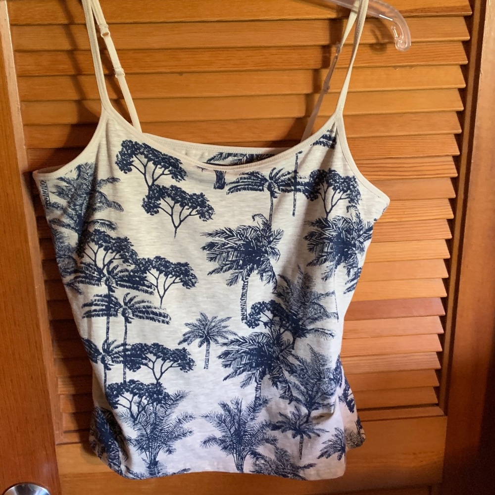 Jamaica Bay Palm Print Top